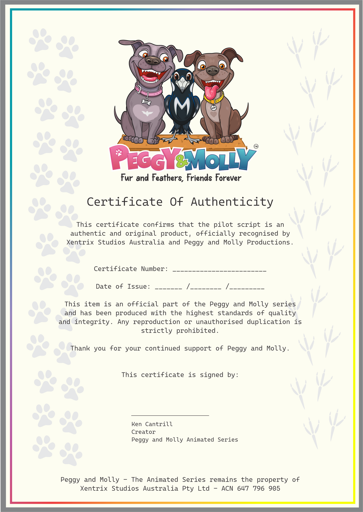 Peggy and Molly – Pilot Script (Limited Edition)
