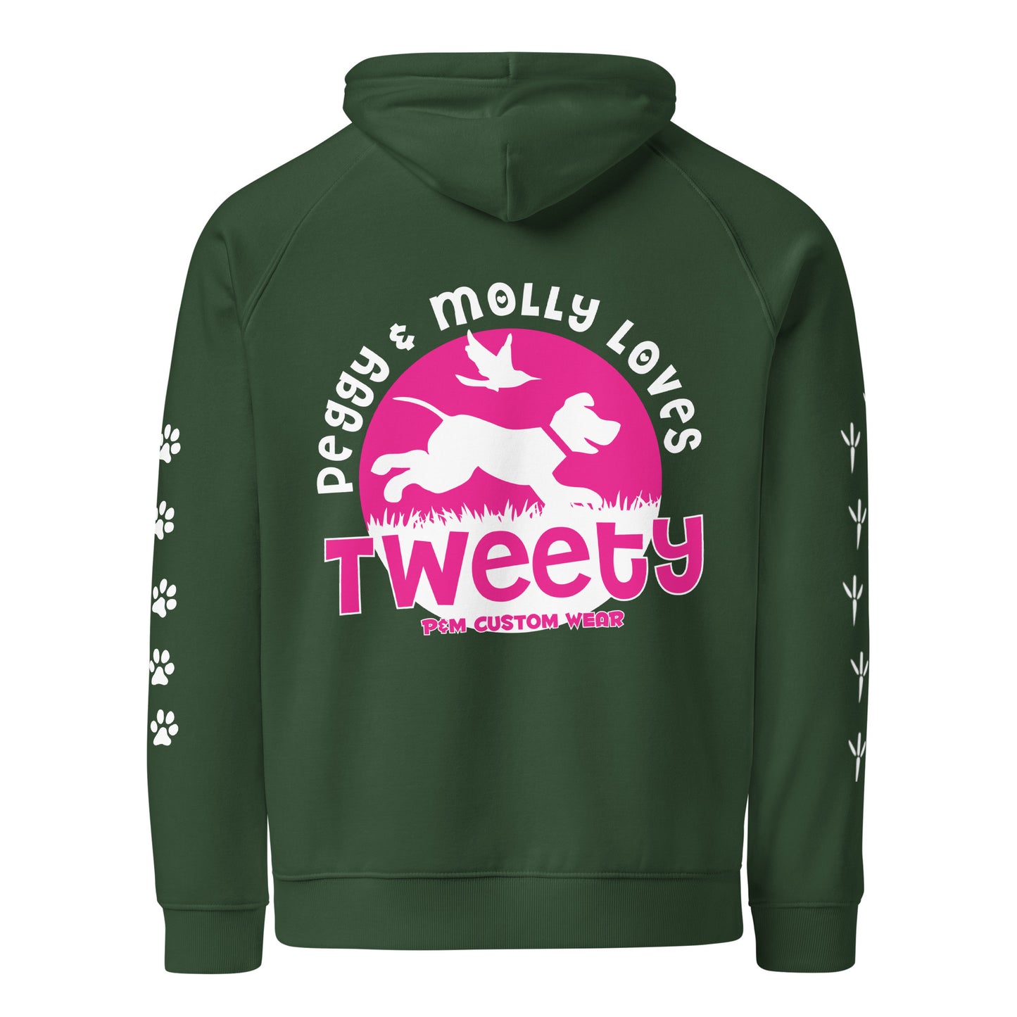 Peggy & Molly Personalised Unisex Hoodie (Pink)