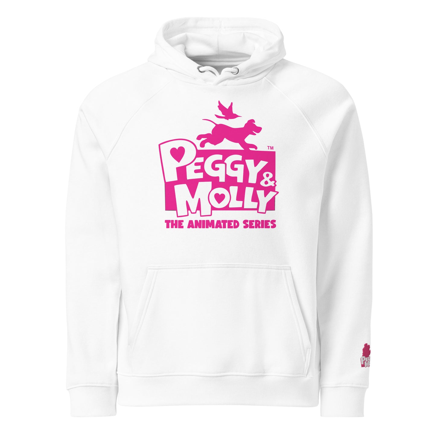 Peggy & Molly White/Pink Unisex Hoodie