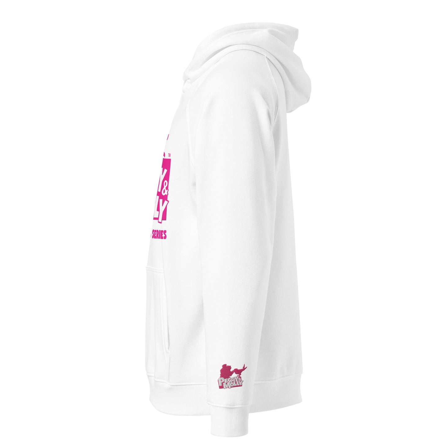 Peggy & Molly White/Pink Unisex Hoodie